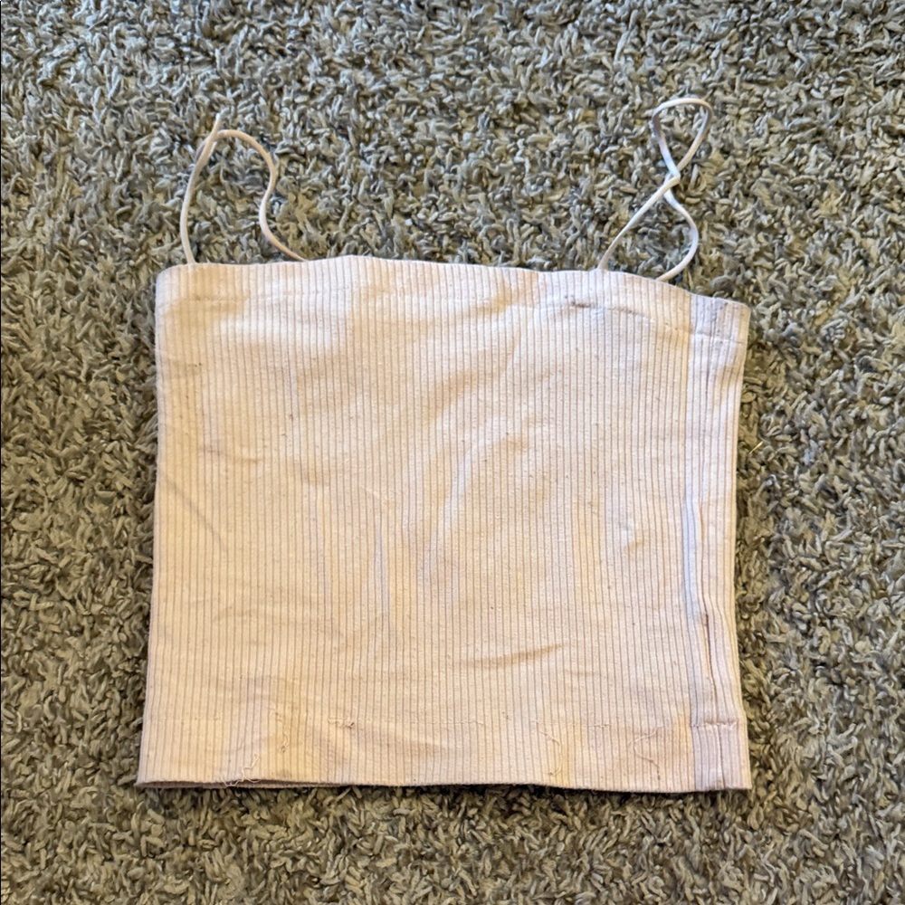 American Eagle Outfitters Beige Crop Top